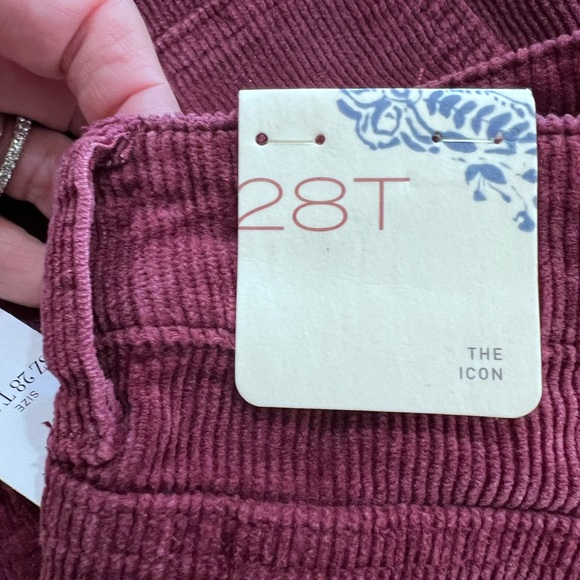 Anthropologie Pilcro Icon Flare Wine Burgundy Couderoy Pants western 28 Tall NWT - Picture 9 of 9